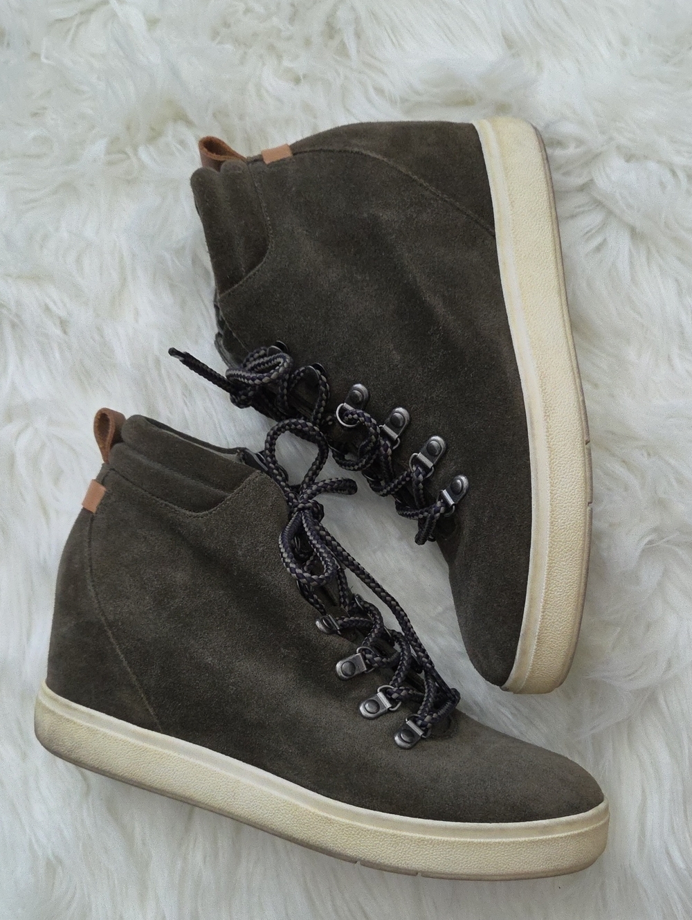 Dr. Scholl's Taupe Suede Wedge Sneaker